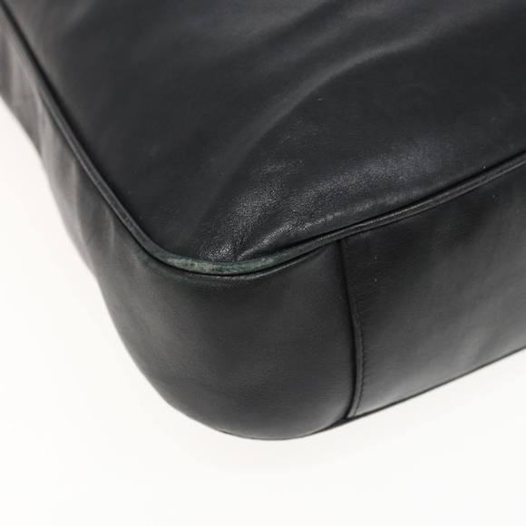 GUCCI Bamboo Hand Bag Leather 2way Black 001 1577 Auth 81330 - Picture 11 of 16